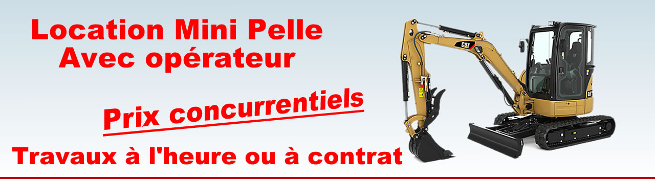 Location de pelle avec opérateur